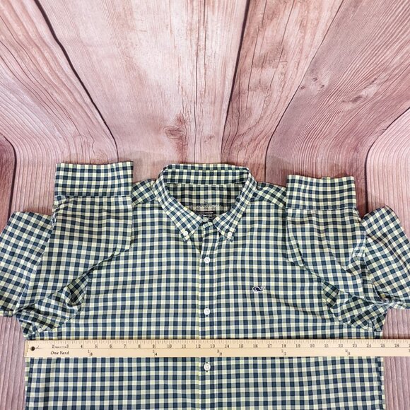 Vineyard Vines Performance Mens XL Classic Fit Whale Shirt Plaid Button Down - Picture 11 of 12